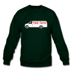 Crewneck Sweatshirt - Free Taco Van - forest green