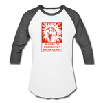 Baseball T-Shirt - In Case of Emergency (Taco) - white/charcoal