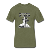 Fitted Men's T-Shirt - This Is A Taco - heather military green