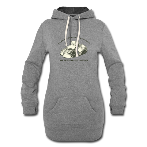 Women's Hoodie Dress - Make Your Haters Turn Red - heather gray