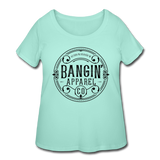 Women’s Curvy T-Shirt - Bangin' Apparel Co. Logo (Black) - mint