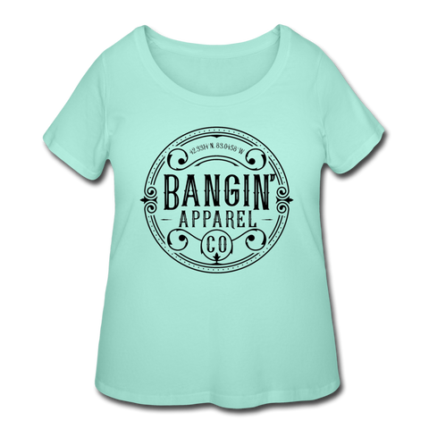 Women’s Curvy T-Shirt - Bangin' Apparel Co. Logo (Black) - mint