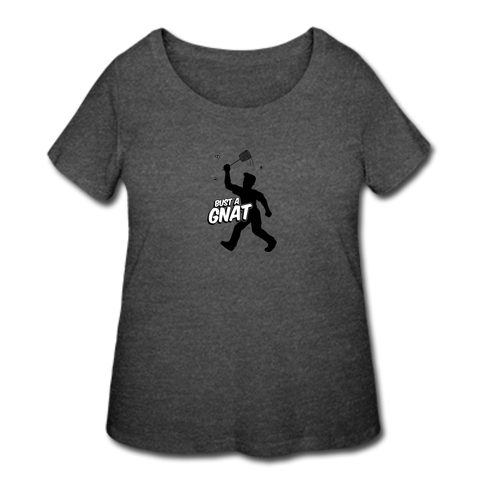 Women’s Curvy T-Shirt - Bust A Gnat - deep heather