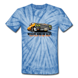 Unisex Tie Dye T-Shirt - My Mind On Tacos - spider baby blue