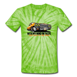 Unisex Tie Dye T-Shirt - My Mind On Tacos - spider lime green