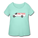 Women’s Curvy T-Shirt - Free Taco Van - mint