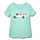 Women’s Curvy T-Shirt - Free Taco Van - mint