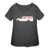 Women’s Curvy T-Shirt - Free Taco Van - deep heather