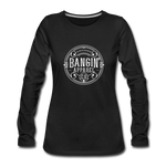 Women's Long Sleeve T-Shirt - Bangin' Apparel Co. Logo (White) - black