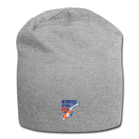 Jersey Beanie - Introvert Acting Koi - heather gray