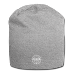 Jersey Beanie - Bangin' Apparel Co. Logo (White) - heather gray