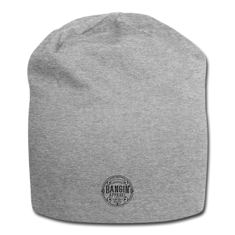 Jersey Beanie - Bangin' Apparel Co. Logo (Black Logo) - heather gray