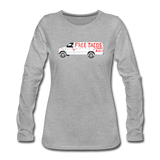 Women's Long Sleeve T-Shirt - Free Taco Van Extreme Edition - heather gray