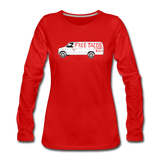 Women's Long Sleeve T-Shirt - Free Taco Van Extreme Edition - red