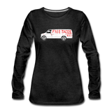 Women's Long Sleeve T-Shirt - Free Taco Van Extreme Edition - charcoal gray