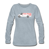 Women's Long Sleeve T-Shirt - Free Taco Van Extreme Edition - heather ice blue