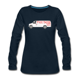 Women's Long Sleeve T-Shirt - Free Taco Van Extreme Edition - deep navy