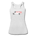 Women’s Racerback Tank - Free Tacos Van Extreme Edition - heather white