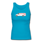 Women's Fitted Tank - Free Taco Van Extreme Edition - turquoise