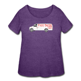 Women’s Curvy T-Shirt - Free Taco Van Extreme Edition - heather purple