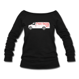 Women's Wideneck Sweatshirt - Free Taco Van Extreme Edition - black