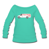 Women's Wideneck Sweatshirt - Free Taco Van Extreme Edition - teal