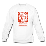 Crewneck Sweatshirt - In Case of Emergency (Bacon) - white