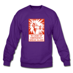 Crewneck Sweatshirt - In Case of Emergency (Bacon) - purple