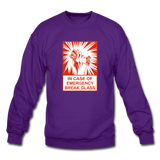 Crewneck Sweatshirt - In Case of Emergency (Bacon) - purple