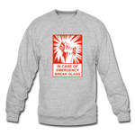 Crewneck Sweatshirt - In Case of Emergency (Bacon) - heather gray