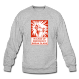 Crewneck Sweatshirt - In Case of Emergency (Bacon) - heather gray