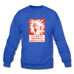 Crewneck Sweatshirt - In Case of Emergency (Bacon) - royal blue