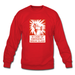 Crewneck Sweatshirt - In Case of Emergency (Bacon) - red