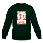 Crewneck Sweatshirt - In Case of Emergency (Bacon) - forest green