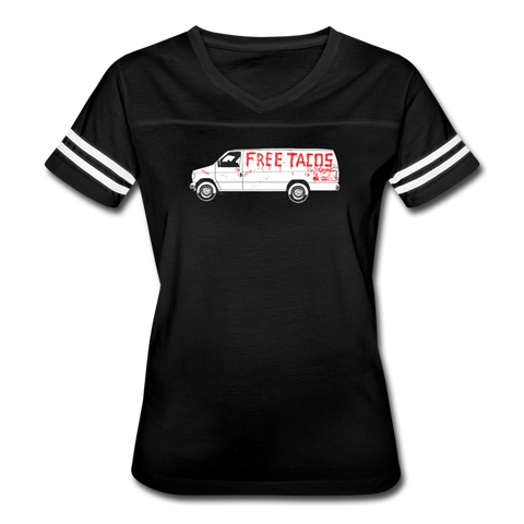 Women's Vintage T-Shirt - Free Taco Van Extreme Edition - black/white