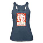 Women’s Racerback Tank - In Case of Emergency (Bacon) - heather navy