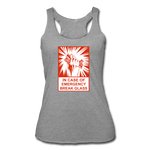 Women’s Racerback Tank - In Case of Emergency (Bacon) - heather gray