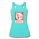 Women’s Racerback Tank - In Case of Emergency (Bacon) - turquoise