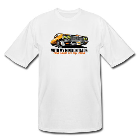 Men's Tall T-Shirt - My Mind On Tacos - white