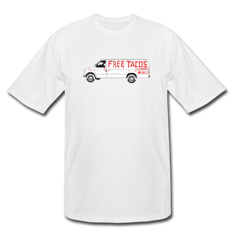 Men's Tall T-Shirt - Free Taco Van Extreme Edition - white