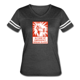 Women’s Vintage Sport T-Shirt - In Case of Emergency (Bacon) - vintage smoke/white