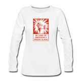 Women's Premium Long Sleeve T-Shirt - In Case of Emergency (Bacon) - white