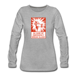 Women's Premium Long Sleeve T-Shirt - In Case of Emergency (Bacon) - heather gray