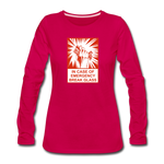 Women's Premium Long Sleeve T-Shirt - In Case of Emergency (Bacon) - dark pink