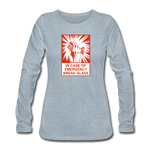 Women's Premium Long Sleeve T-Shirt - In Case of Emergency (Bacon) - heather ice blue