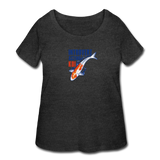 Women’s Curvy T-Shirt - Introvert Acting Koi - deep heather