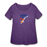 Women’s Curvy T-Shirt - Introvert Acting Koi - heather purple