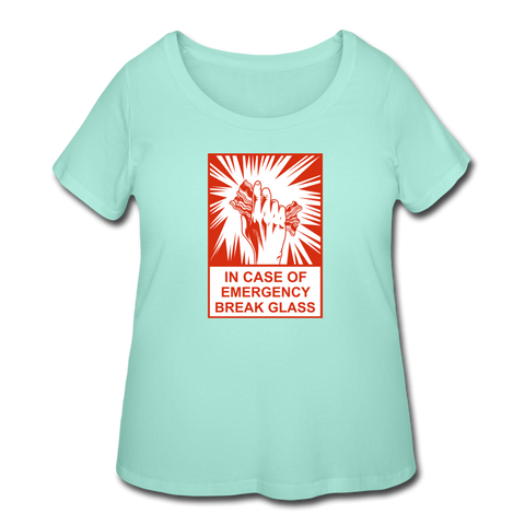 Women’s Curvy T-Shirt - In Case of Emergency (Bacon) - mint