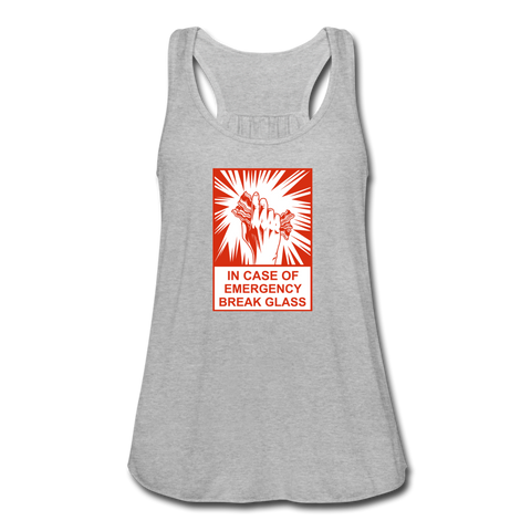 Women's Flowy Tank Top - In Case of Emergency (Bacon) - heather gray