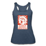 Women’s Racerback Tank - In Case of Emergency (Taco) - heather navy